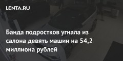 Банда подростков угнала из салона девять машин на 54,2 миллиона рублей